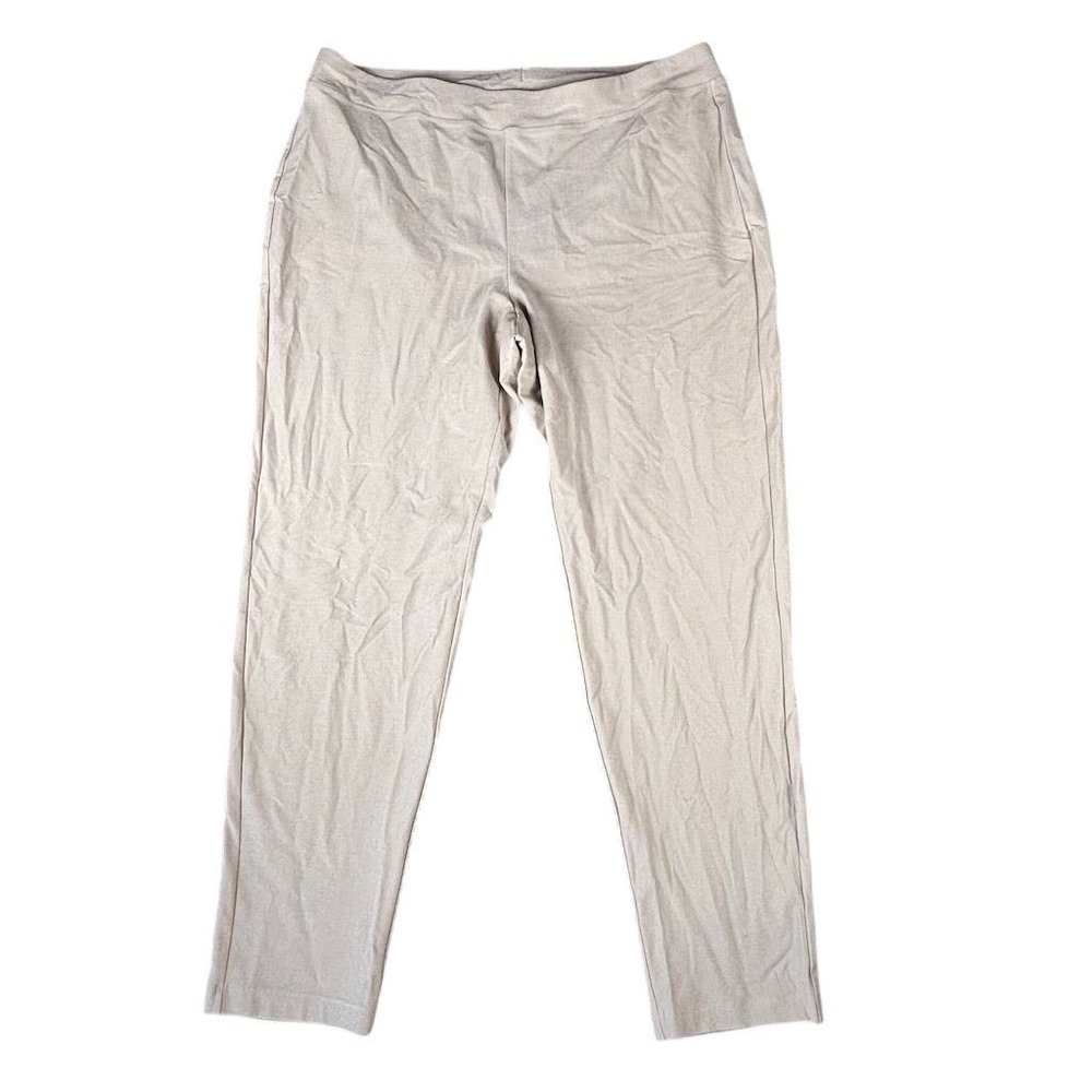 Eileen Fisher Women's‎ XL Beige Linen Blend Sweatpants Elastic Waist